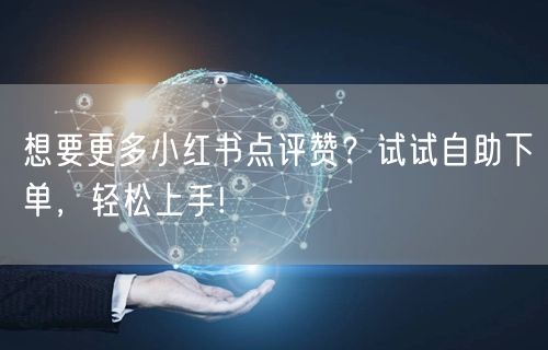 想要更多小红书点评赞？试试自助下单，轻松上手!